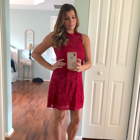Red Lace Dress - Picture 4 of 4